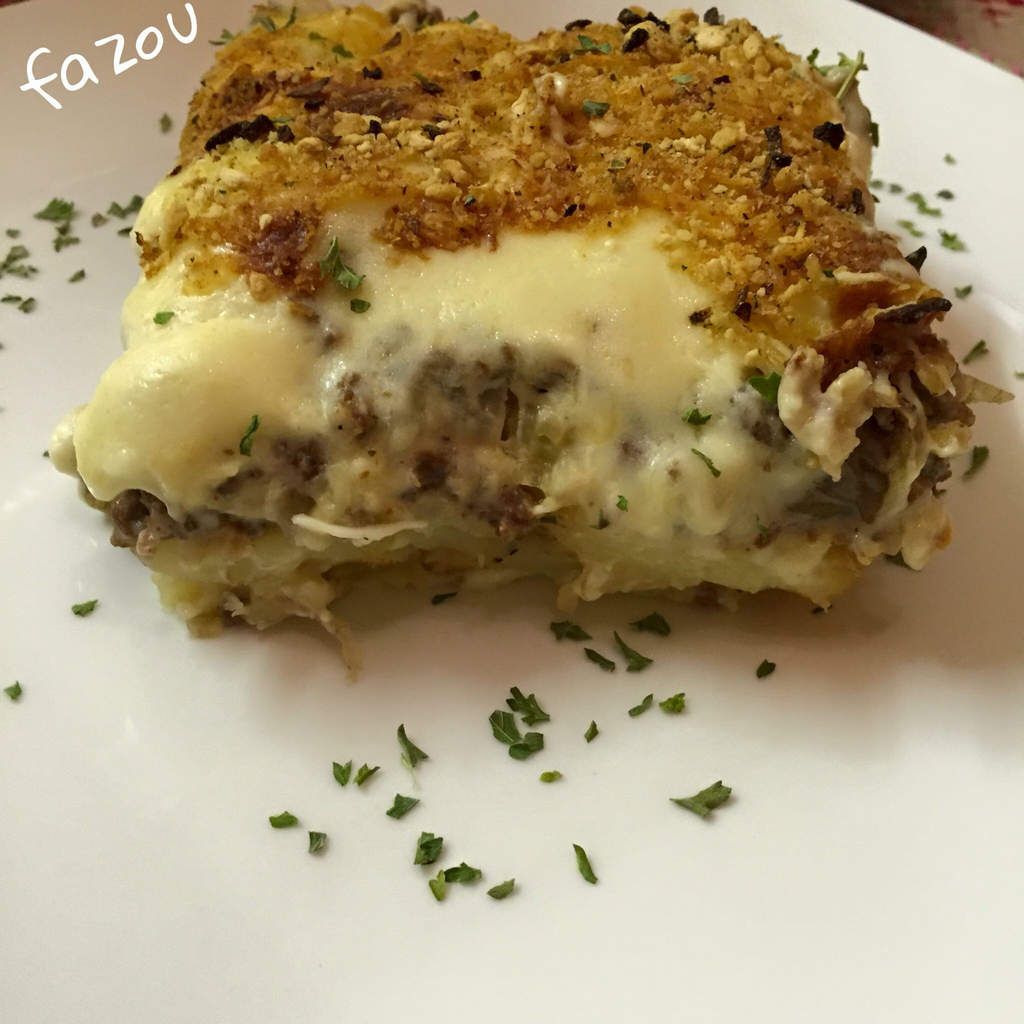gratin de pomme de terre viande hachée