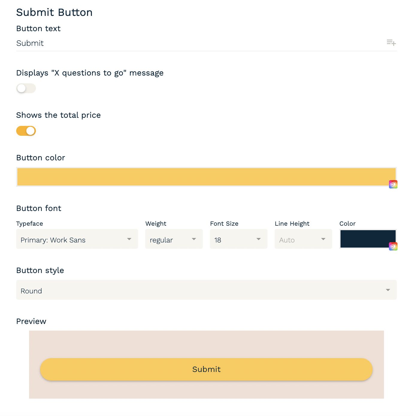 How do I change the submit button wording and styling? Paperform Help