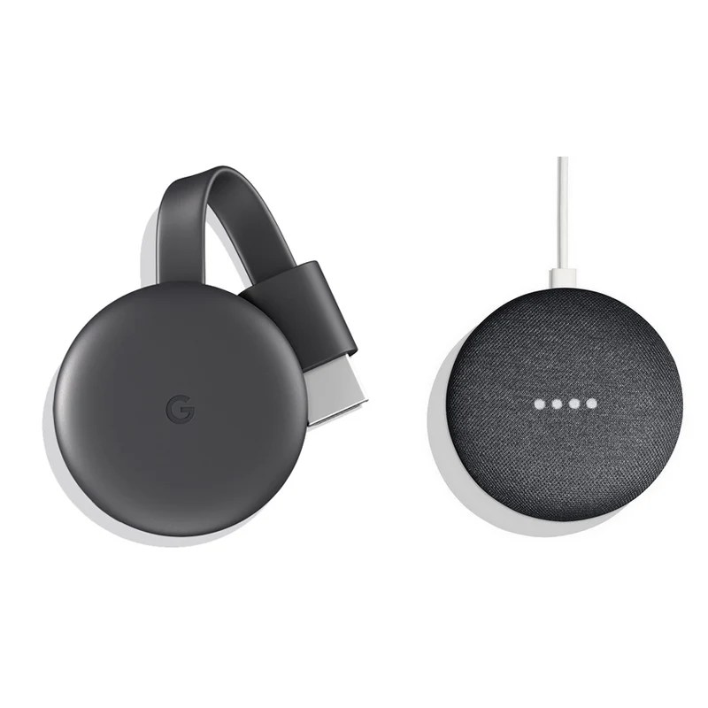 Google Chromecast + Google Home Mini Altavoz Inteligente y Asistente