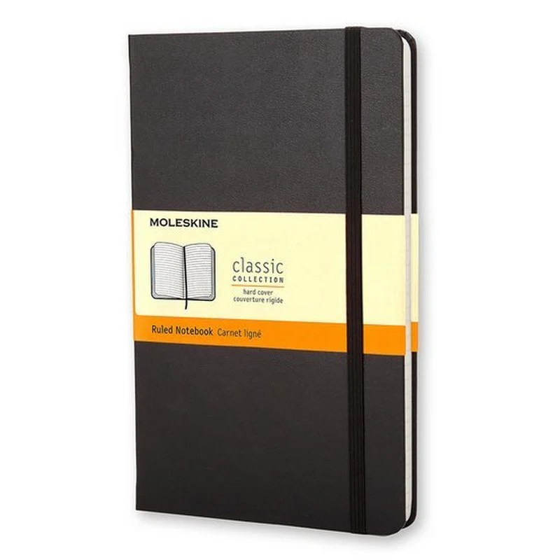 Moleskine Classic A5 Caderno 240 Folhas Preto