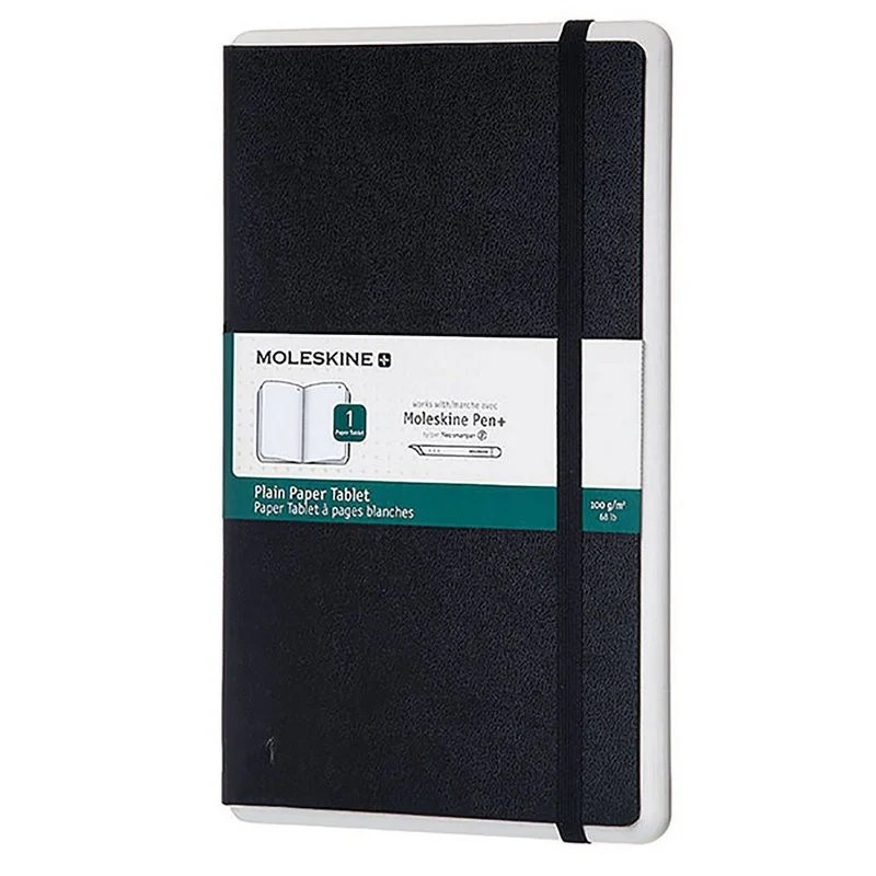 Moleskine Paper Tablet Caderno para Digital 176 Folhas Lisas Preto
