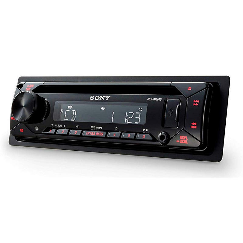 Sony CDXG1300U Autoradio CD/USB/AUX/Extra Bass Negro/Rojo