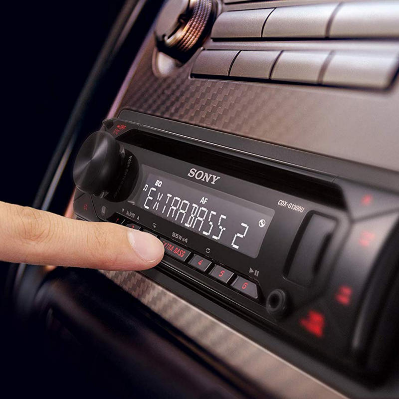 Sony CDXG1300U Autoradio CD/USB/AUX/Extra Bass Negro/Rojo