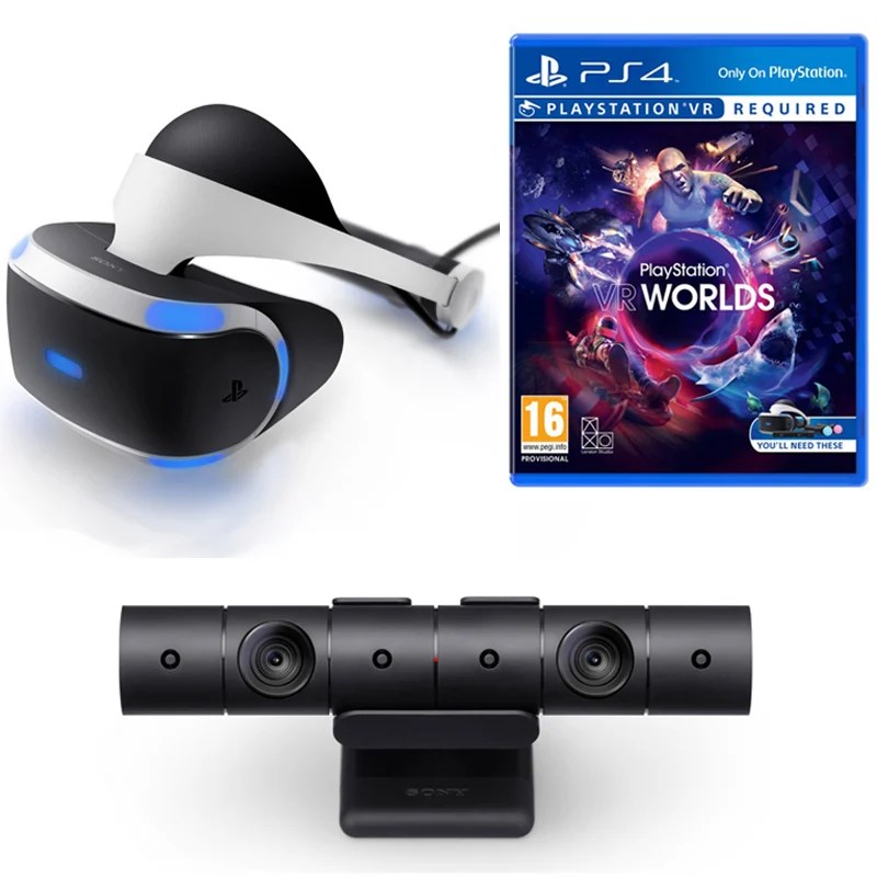 Pack Sony VR Gafas Realidad Virtual + PS4 Camera V2 + VR Worlds PS4 + Astro Bot VR
