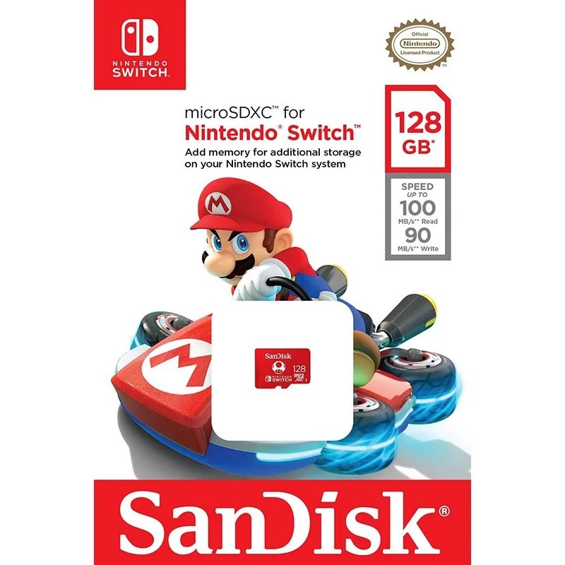 SanDisk Tarjeta de Memoria SDXC 128GB para Nintendo Switch