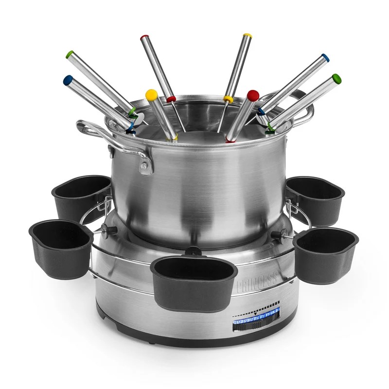 Princess Fondue Set Familiar 1.2L 800W Acero Inoxidable