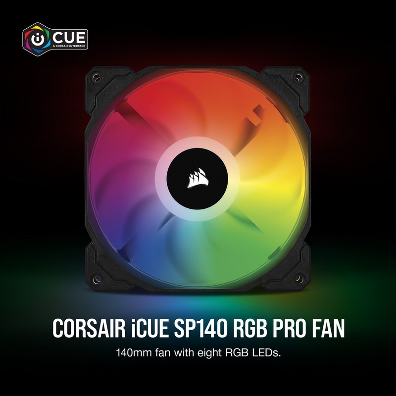 Corsair iCUE SP140 RGB PRO Double Fan Kit 140mm + Lighting Node Core