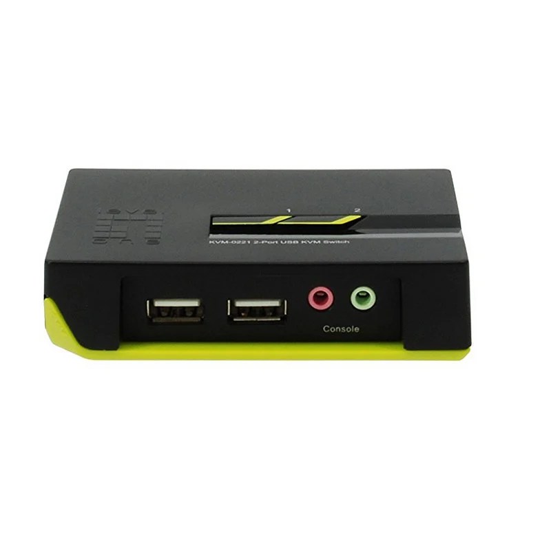 Level One KVM0221 Switch KVM de Puertos USB + Audio + VGA