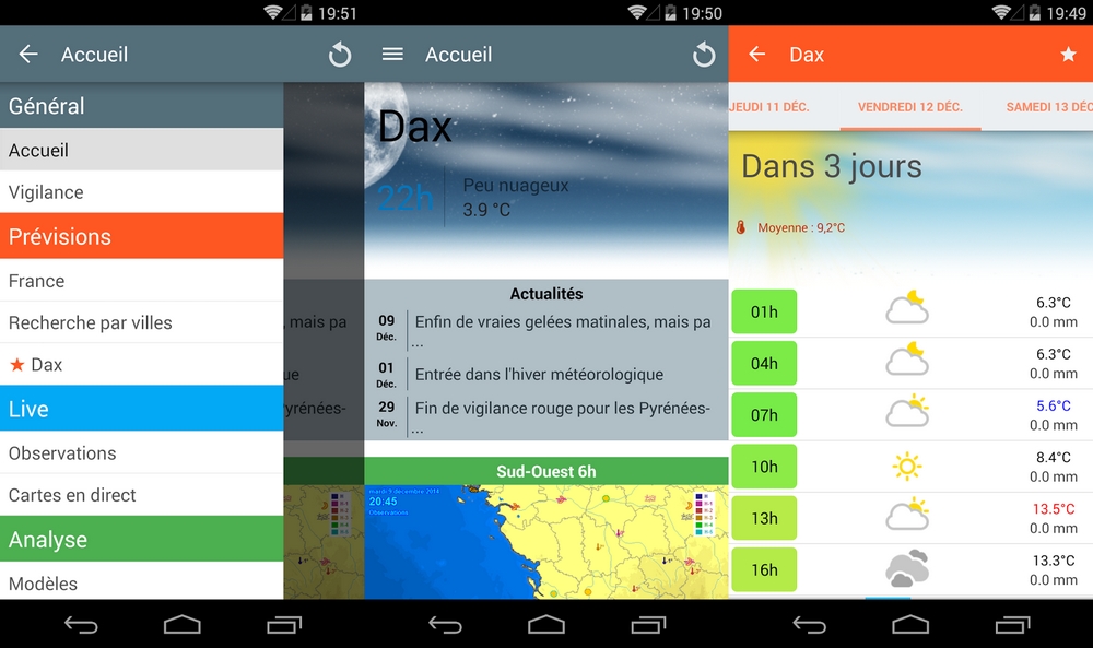 Météo Ciel les prévisions météo de A à Z en toute simplicité sur Android