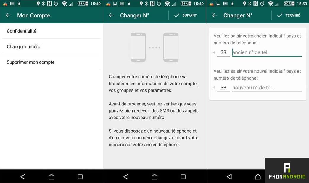 WhatsApp comment changer son numéro de téléphone