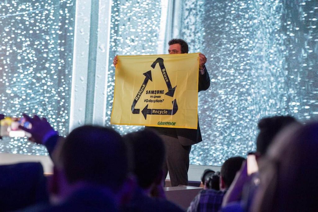 Galaxy Note 7 Greenpeace demande à Samsung de relancer