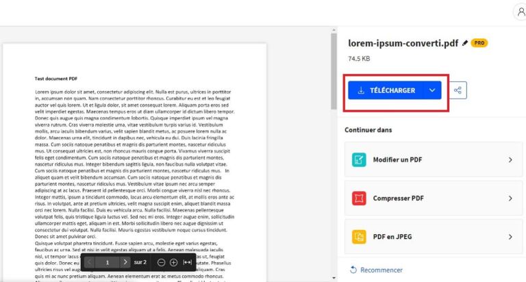 Comment convertir un document Word en fichier PDF