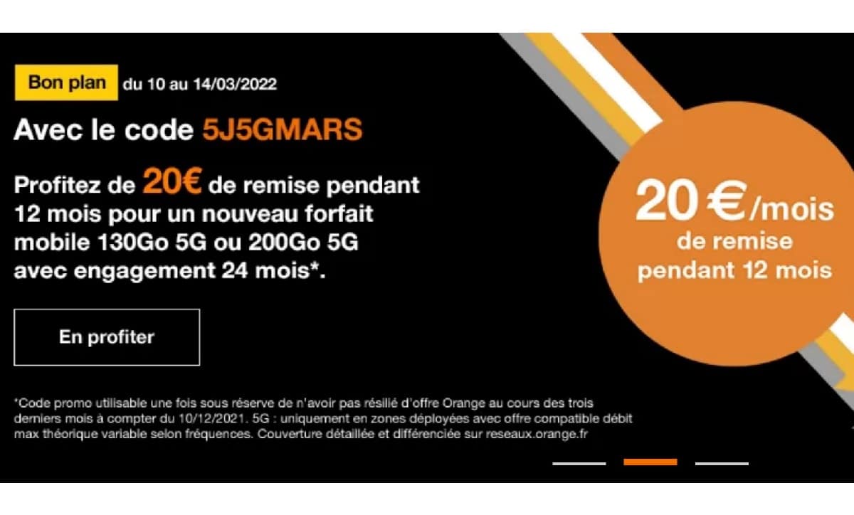 Forfait mobile profitez de 130 Go à 24,99 € sur le réseau Orange
