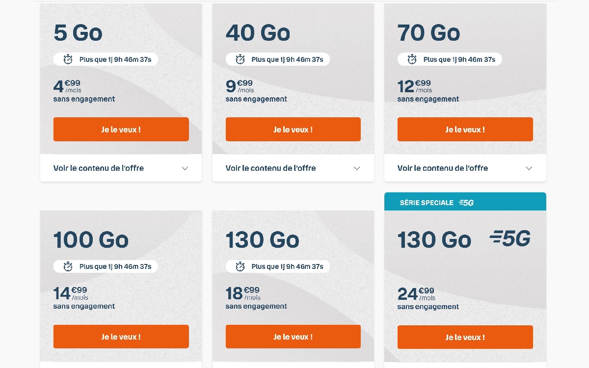 Forfait mobile B&You les meilleures offres sans engagement à partir de 5
