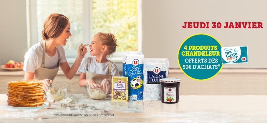 Super U kit Chandeleur offert dès 50 € d’achat