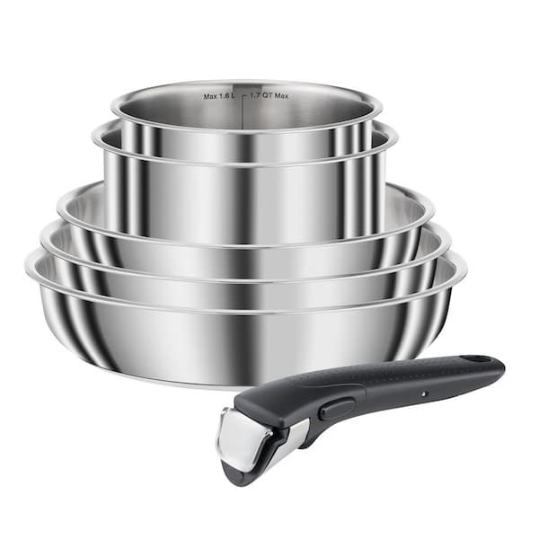 Carrefour batterie de cuisine SEB Compact 6 pièces tous