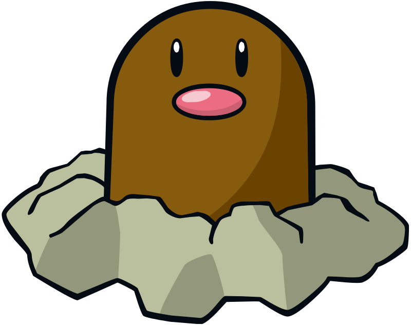Diglett official artwork gallery Pokémon Database