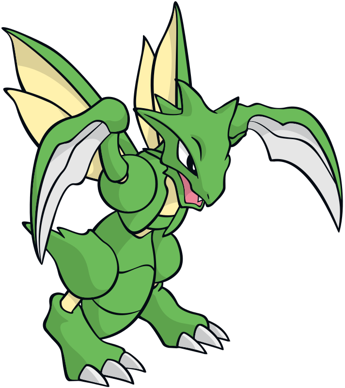 Scyther official artwork gallery Pokémon Database