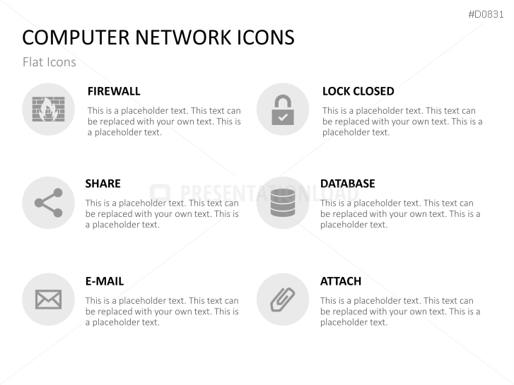 Computer Network Icons PowerPoint Templates PresentationLoad