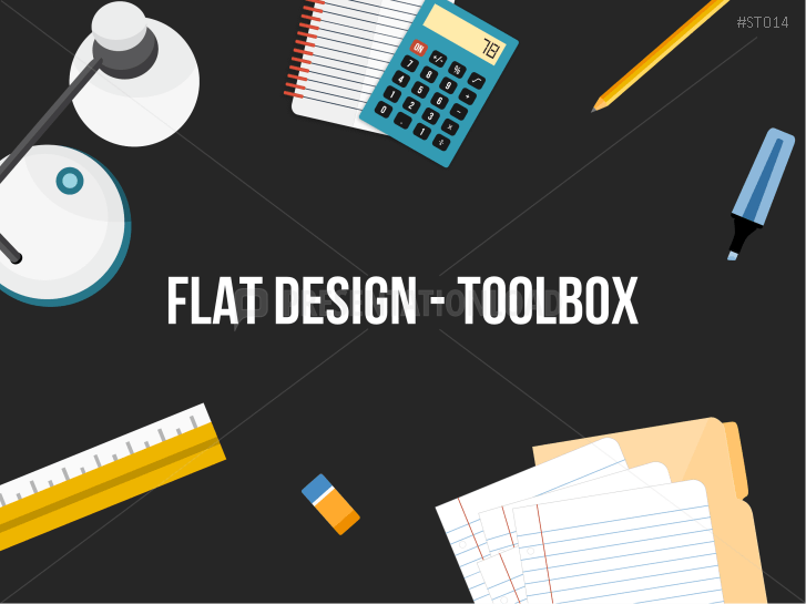 Flat Design Tools PowerPoint Templates PresentationLoad