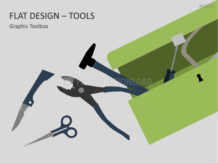 Flat Design Tools PowerPoint Templates PresentationLoad