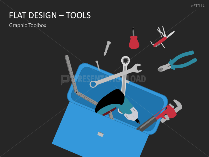 Flat Design Tools PowerPoint Templates PresentationLoad