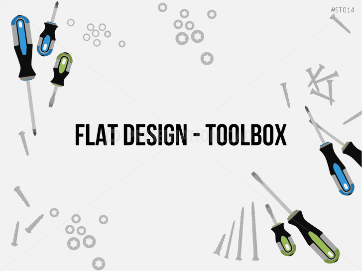 Flat Design Tools PowerPoint Templates PresentationLoad