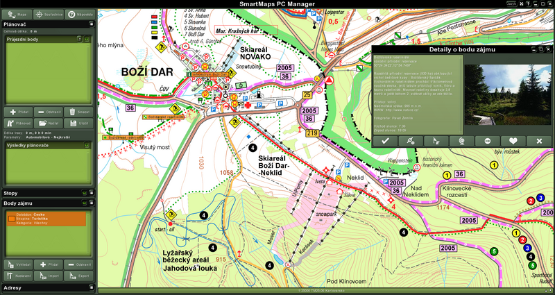 Nejpodrobnější turistická mapa a navigace do telefonu/tabletu Protext