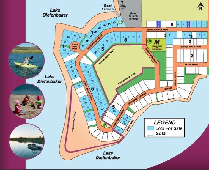 Lakefront Titled Lots at Sunset Beach at Lake Diefenbaker in Regina,SK