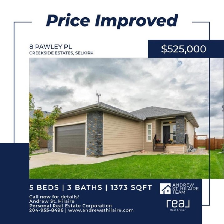 House For Sale (202402193) in Creekside Estates, Selkirk in Winnipeg,MB