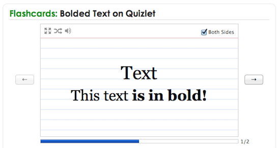 Profile Images and Bold Text now available Quizlet