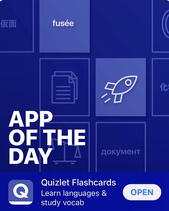 Guess what? Quizlet is Apple’s App of the Day! Quizlet