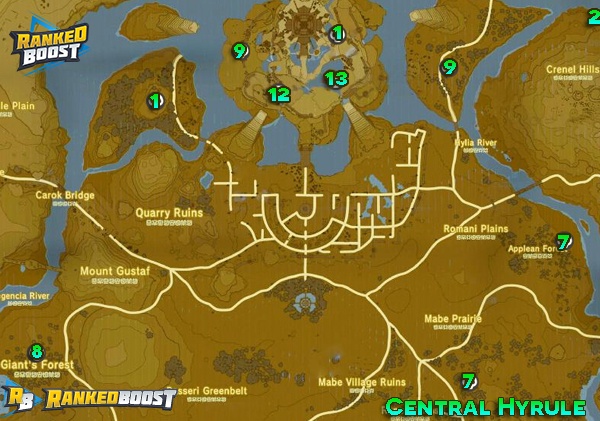 Zelda Breath of the Wild Boss Locations Guide Hidden MiniBosses