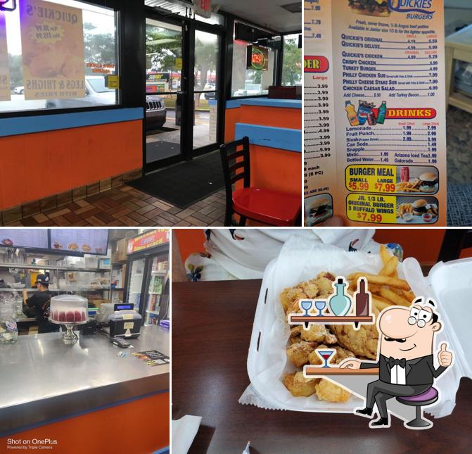 Quickie’s Burgers, Wings & Seafood in Dania Beach Restaurant menu and