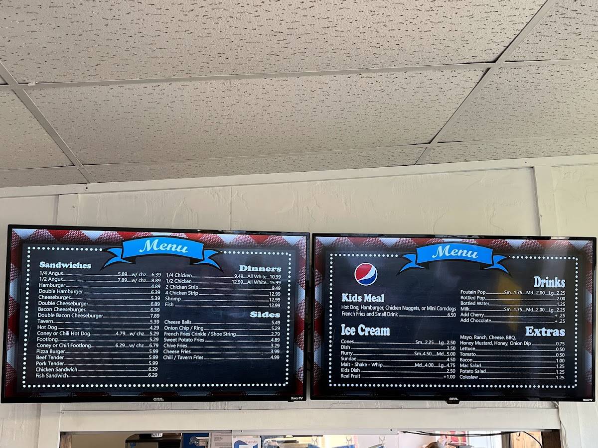 Menu at Valley Drive Inn restaurant, Correctionville