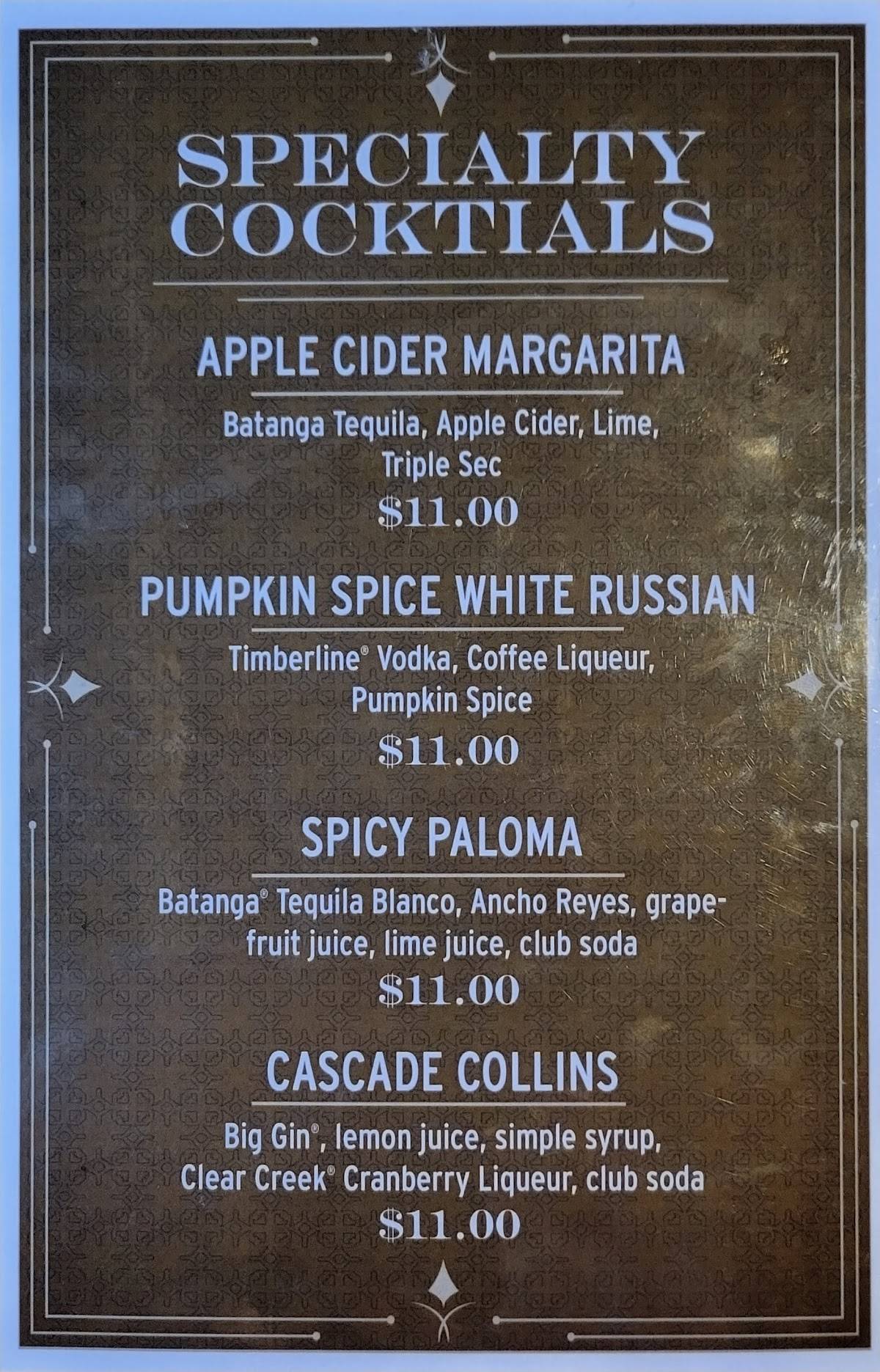 Menu at Hubbard Inn, Hubbard