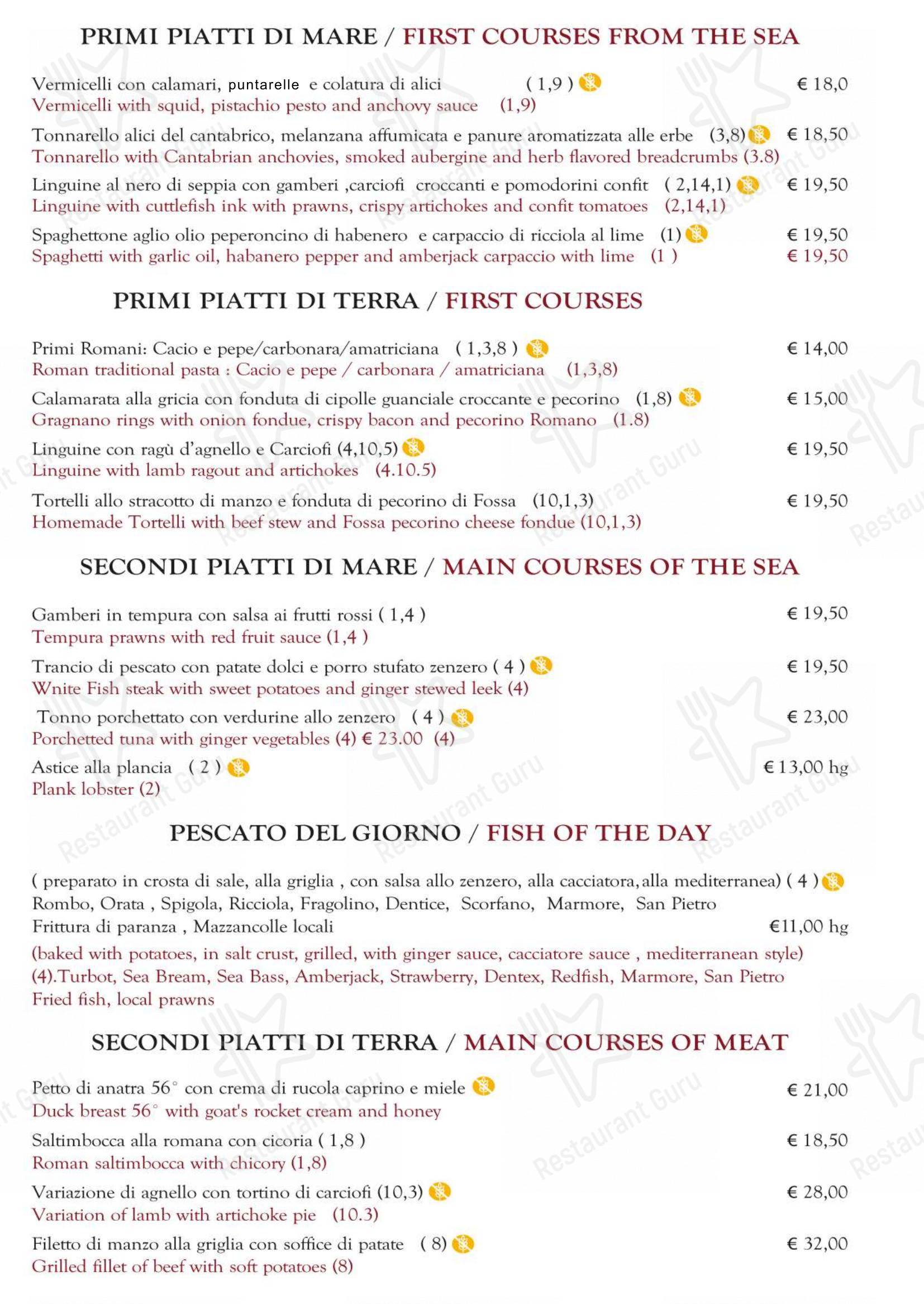 Speisekarte von Ristorante Il Piccolo Mondo, ROM, Via Aurora