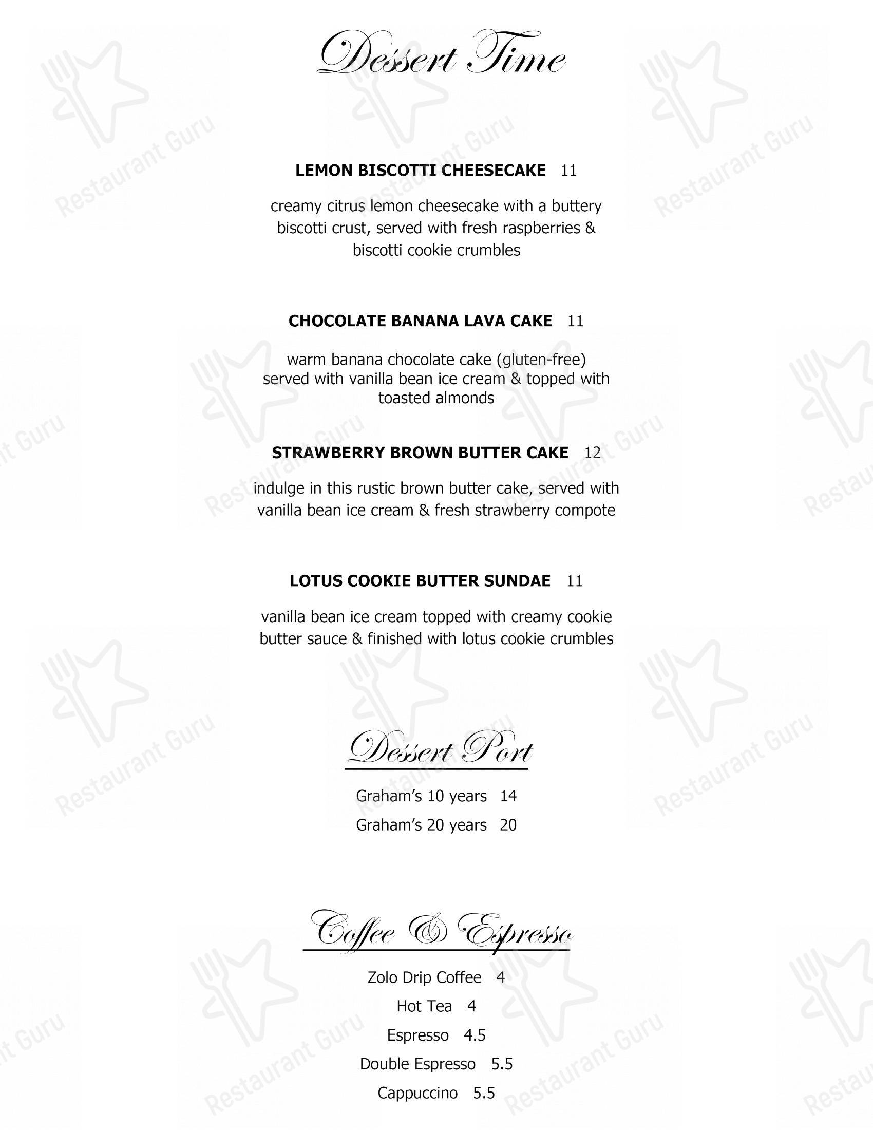 Menu at Rubys & Roses Restaurant, Pleasanton