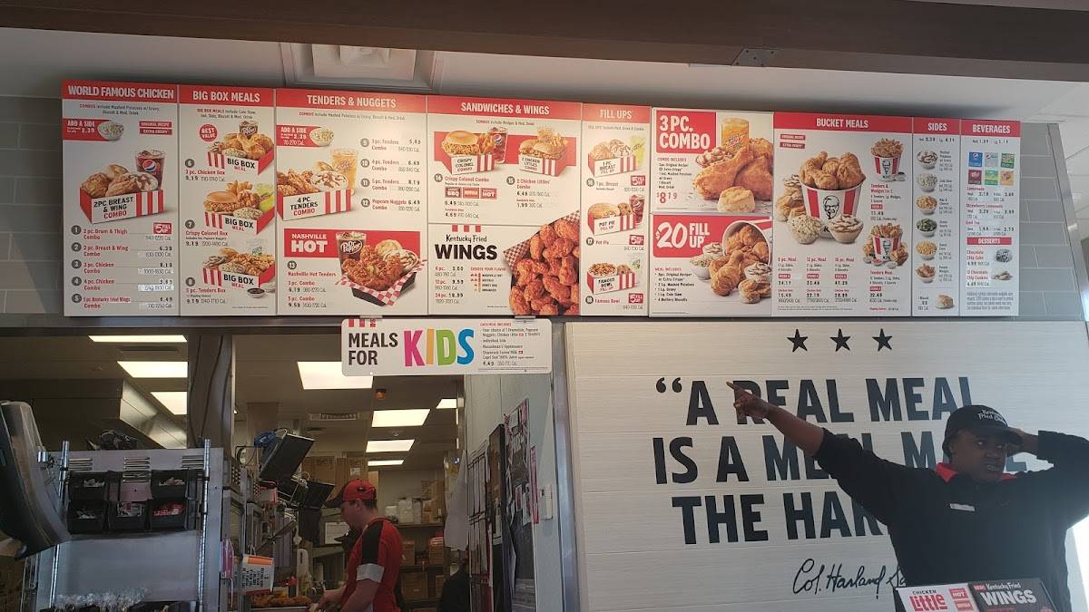 Carta de comida rápida KFC, Rochester, Lyell Ave