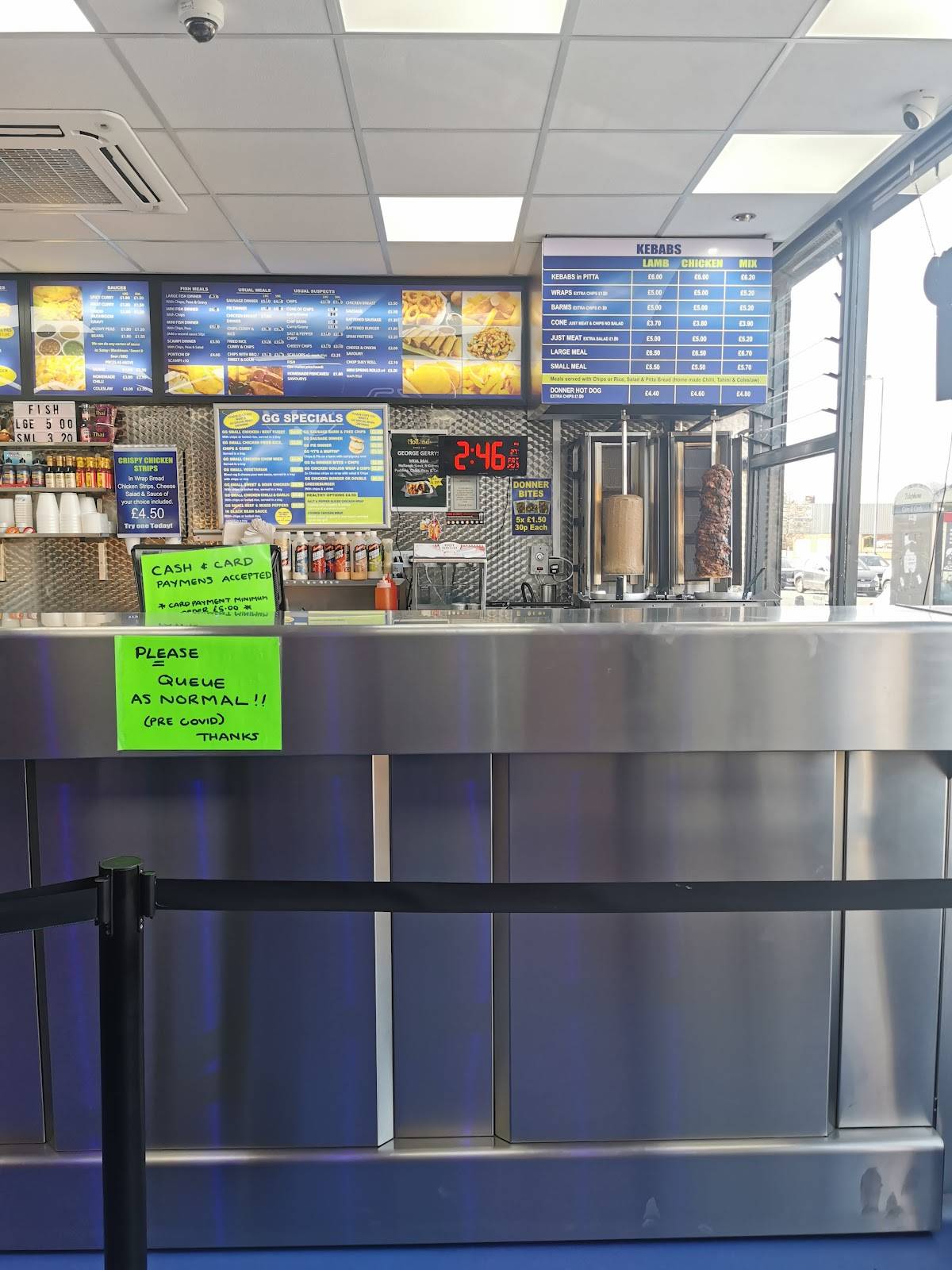 Menu at Gerrys fast food, Bootle, 60 Aintree Rd