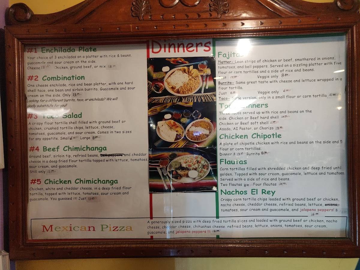 Menu at Tacos El Rey restaurant, Kenosha, Birch Rd