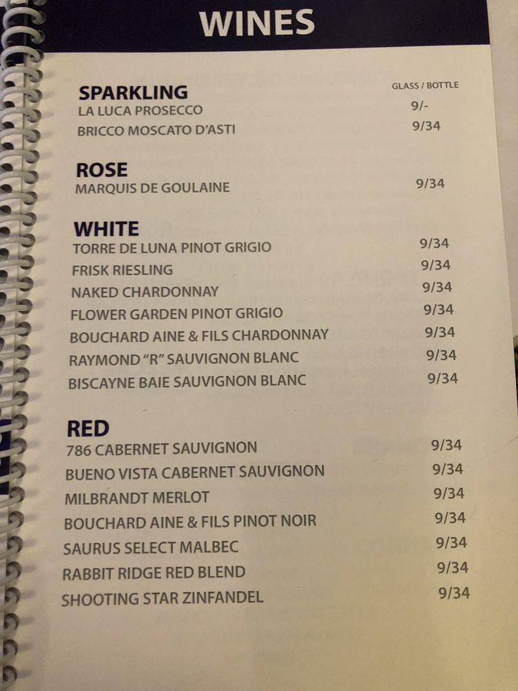 Menu at Blue Point Oysters and Sushi Bar, Valparaiso