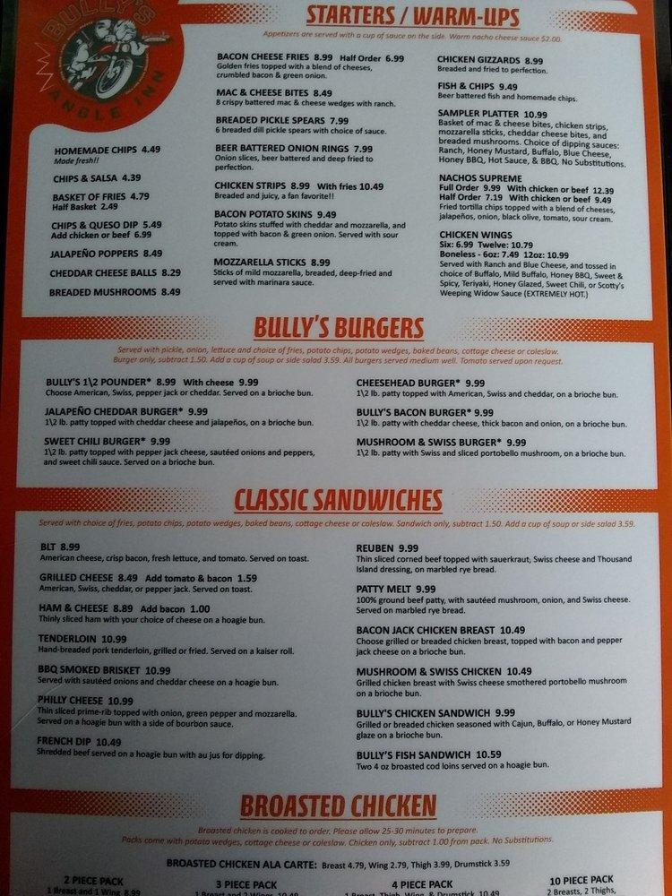 Menu at Angle Inn pub & bar, Walford