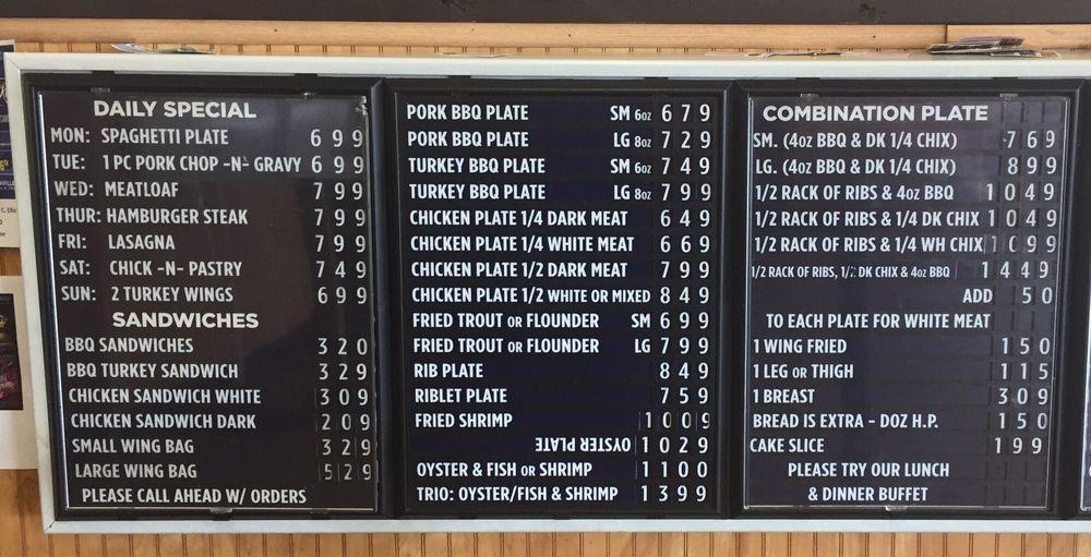 Menu at RJ's Famous Chicken, BBQ & Ribs, Greenville