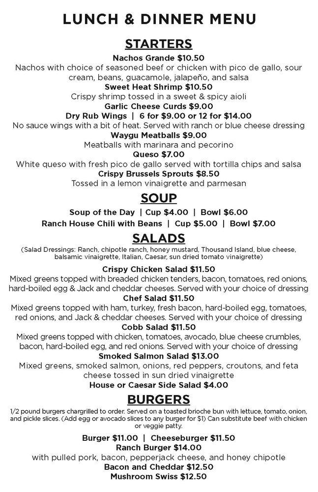 Menu at Rocking "R" Ranch House Restaurant, Broken Arrow