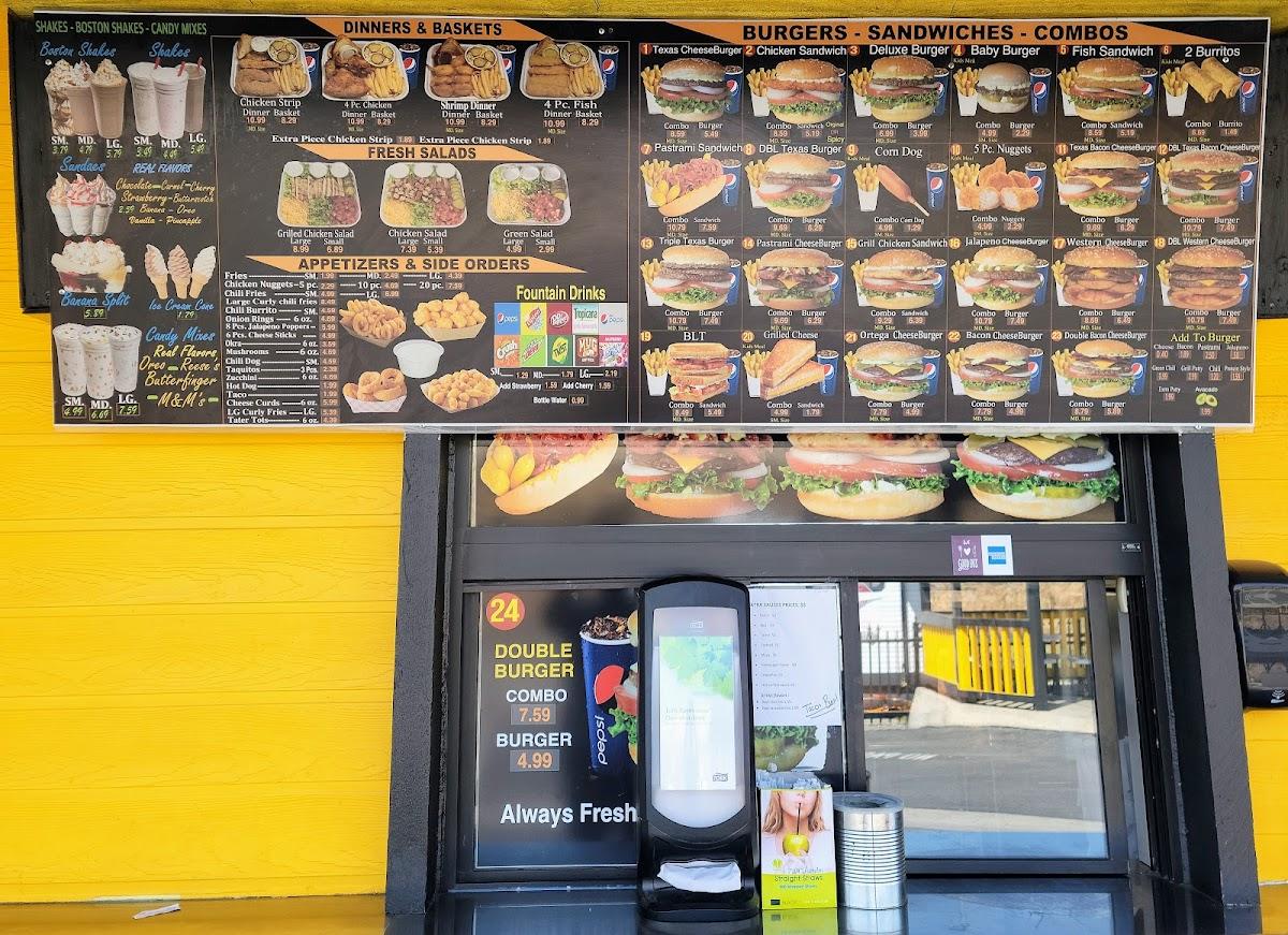 Menu at Buzz's Drive In fast food, Goshen