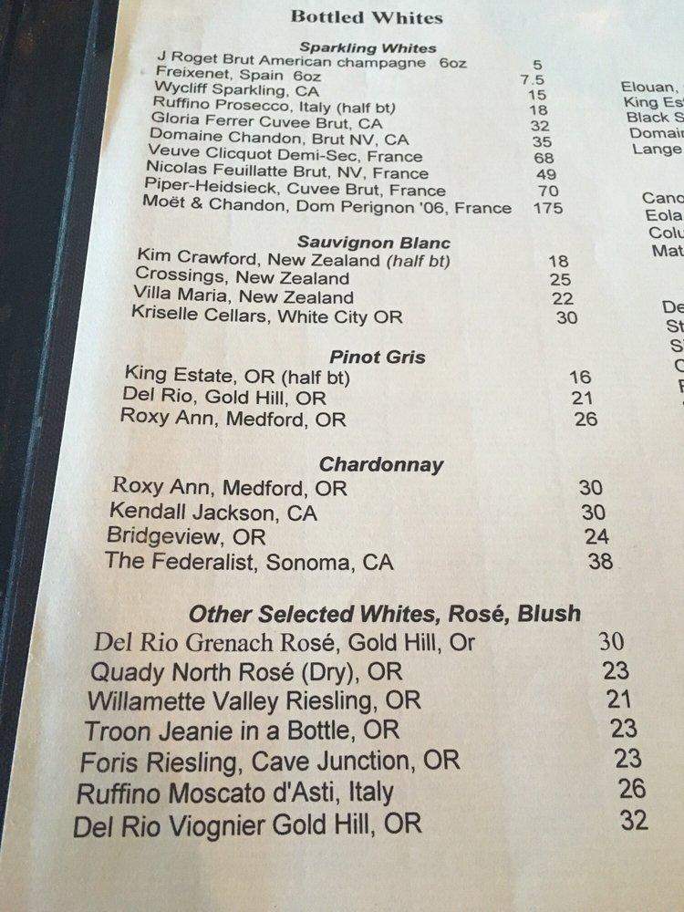 Menu at River's Edge Restaurant, Grants Pass