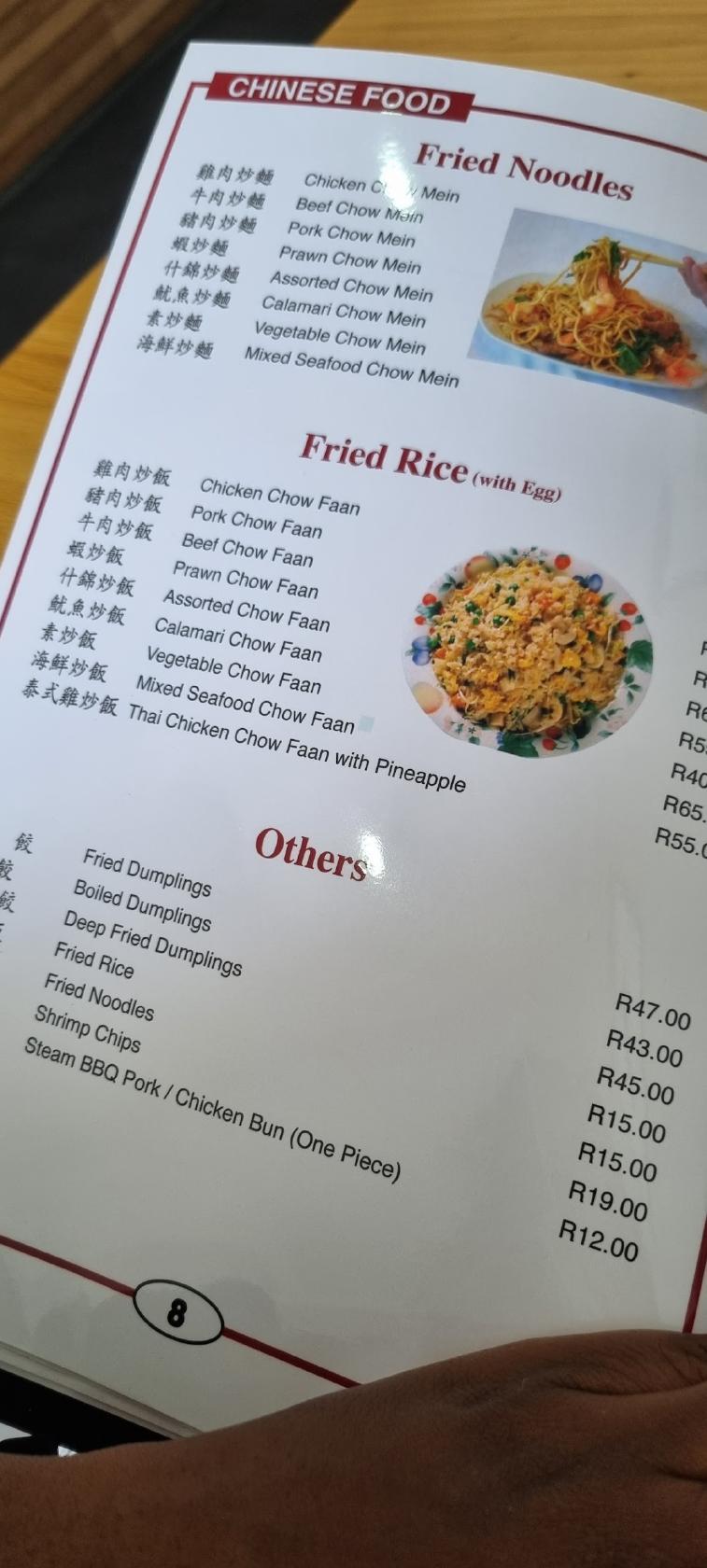 Menu at Kung Fu Kitchen Waterall Ridge restaurant, Midrand