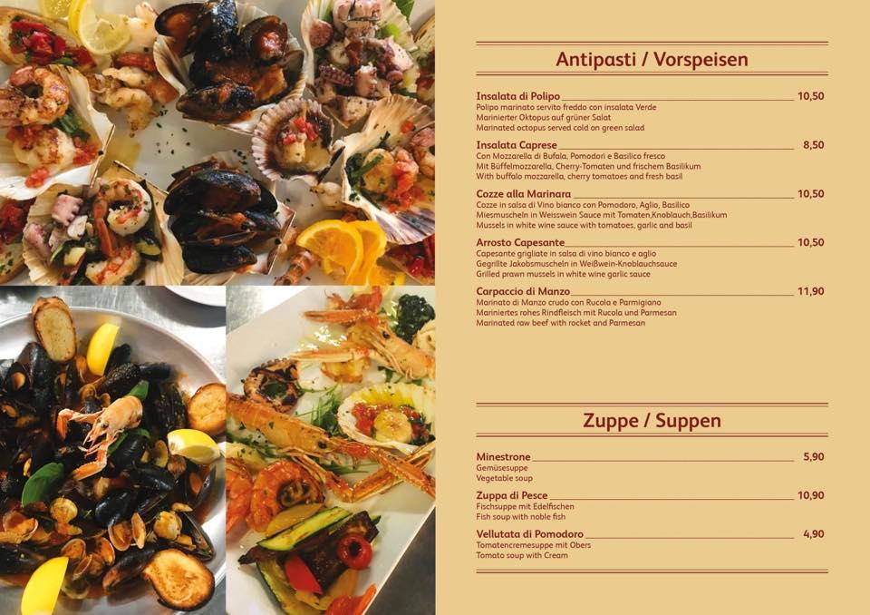 Speisekarte von Ristorante Piccolo Mondo, Bibione