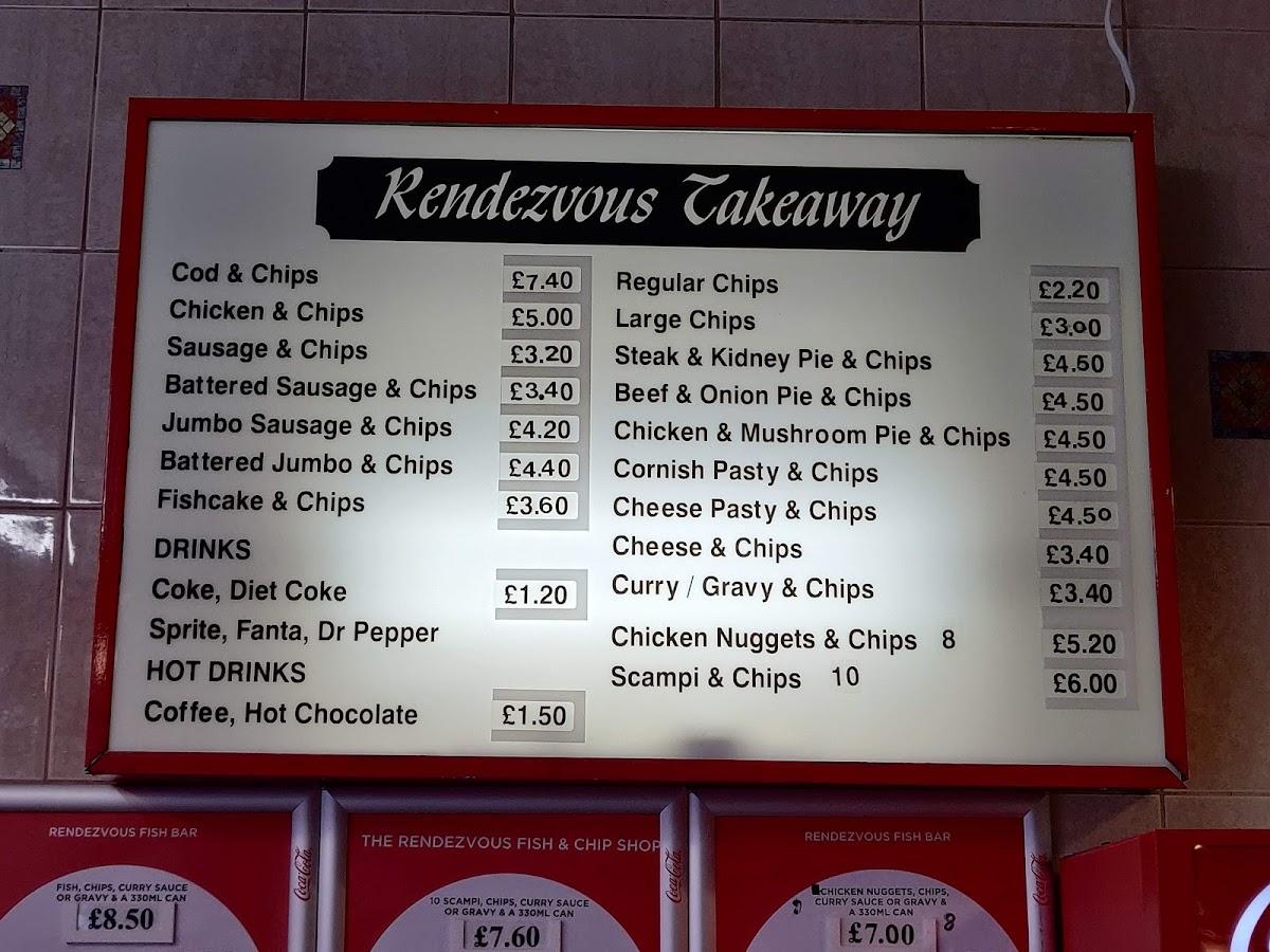 Menu at Rendezvous Fish Bar, Bristol